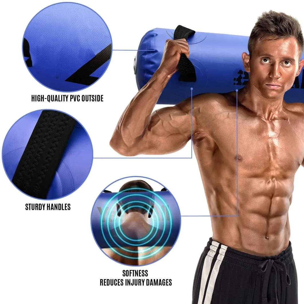 Custom PVC Fitness Water Bag Fitness Strength Filled Lifting Weights Water Dumbbell