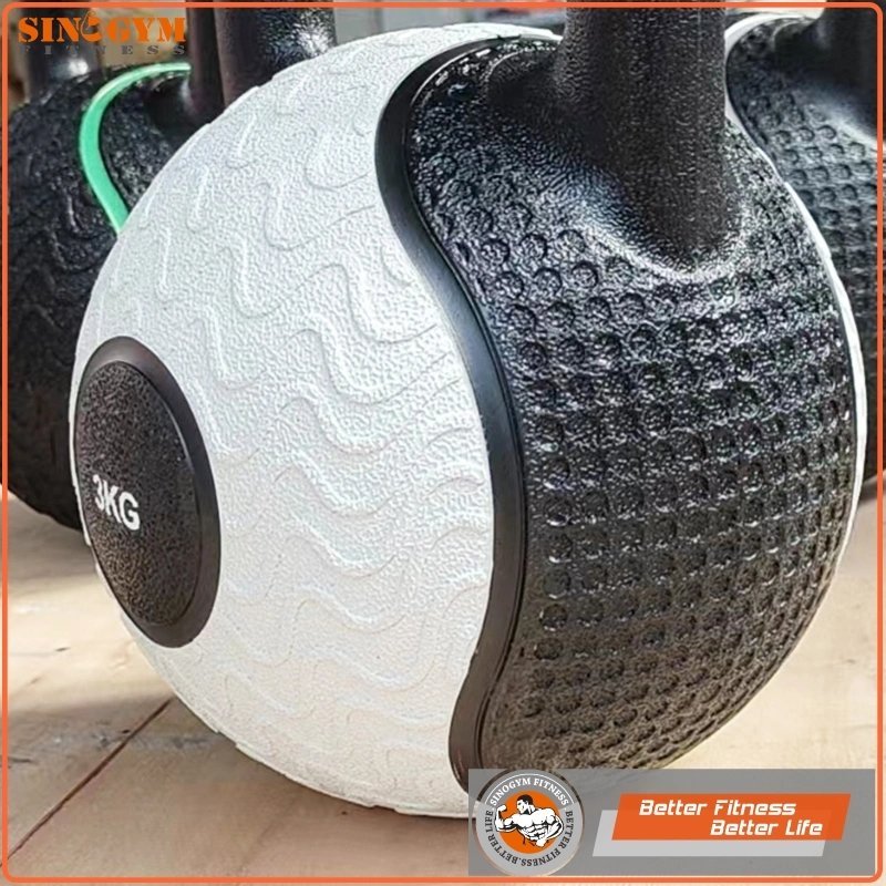 Pure Rubber Color Coded Weightlifting Kettlebell with Rubber Handle