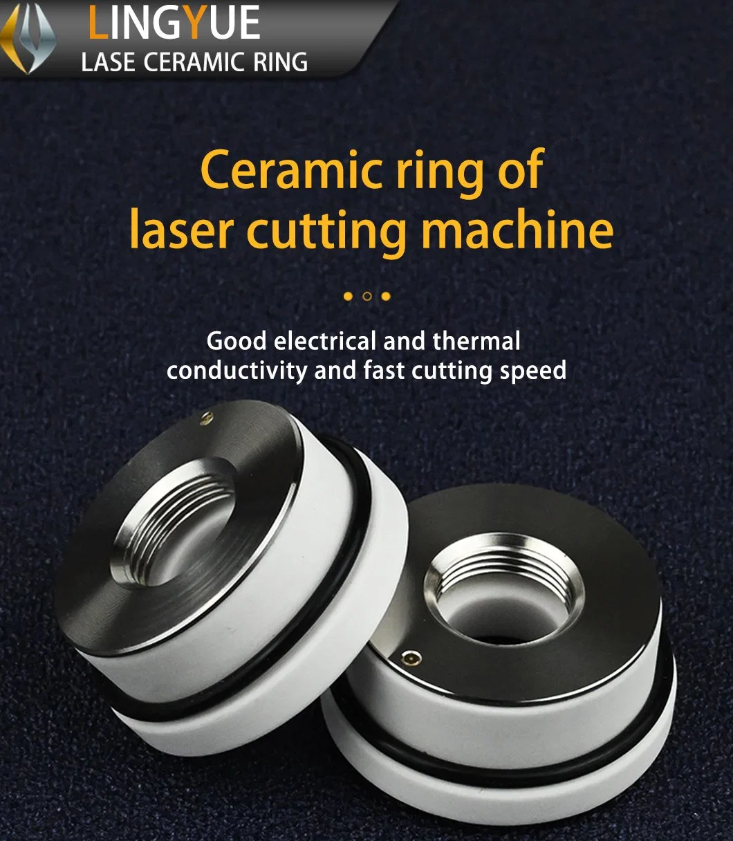 Fiber Laser Ceramic Ring Ceramic Body 28mm/32mm High Sensitivity Cutting Machine Ceramic Ring High Temperature Resistance Long Life