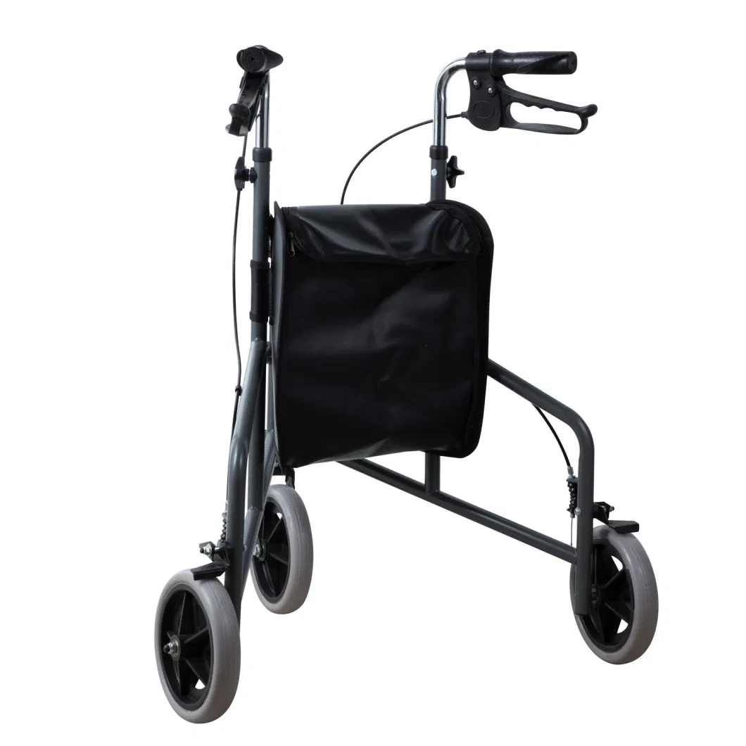 Medical Equipment Three Wheel Rollator with Basket