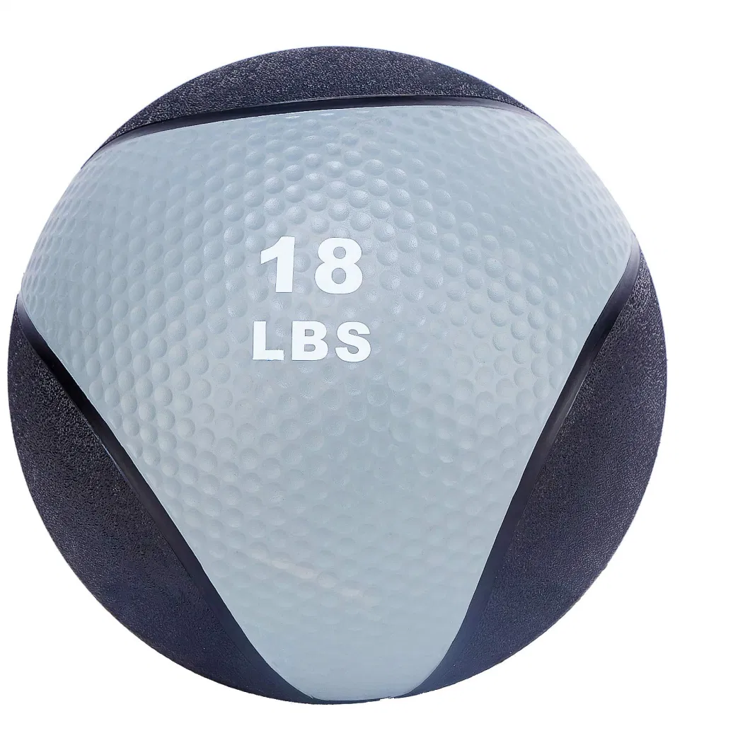 Wholesale High Quality Dual Color Fitness Equipment Customized Durable Rubber Medicine Ball Exercise Weight Ball Weighted Exercise Ball