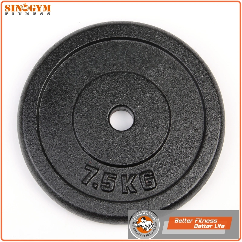 Black Paint or Hammertone Case Iron Dumbbell Weight Plate