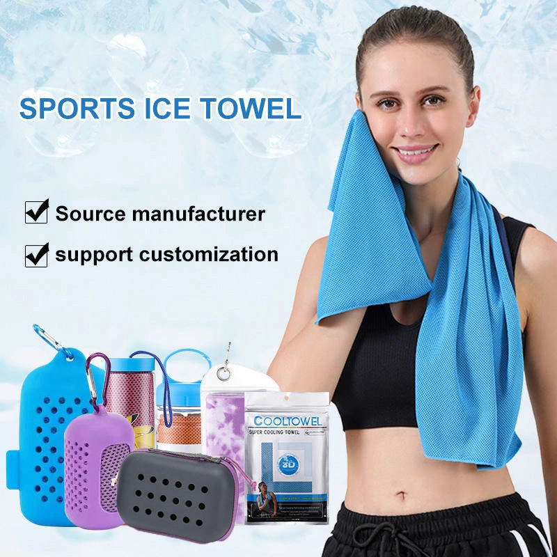 Factory Supply EVA Bag Packing 30X100cm Sports Cooling Towel Fast Drying Yoga Gym Camping Travel Microfiber Cold Towels