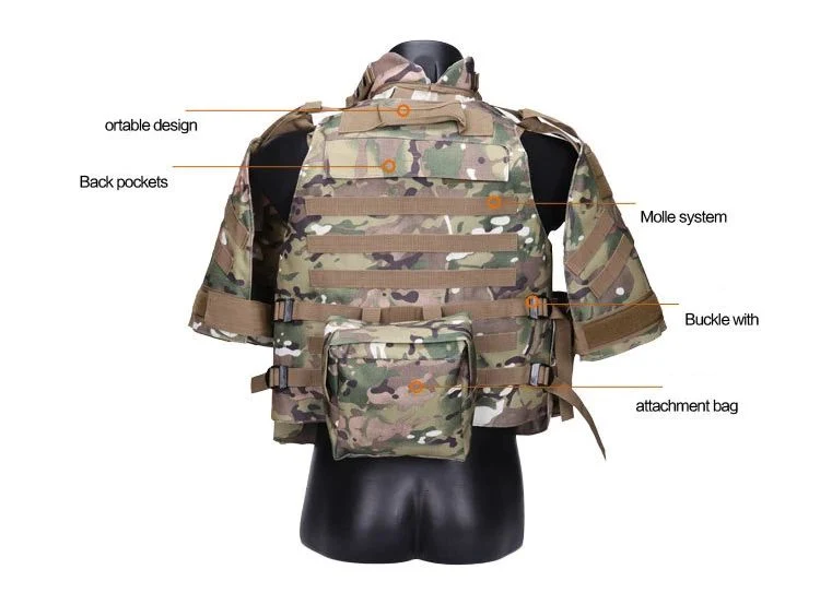 Tactical Assault Vest Camouflage Outdoor Molle Full Body Safety Protective Tactical Vest