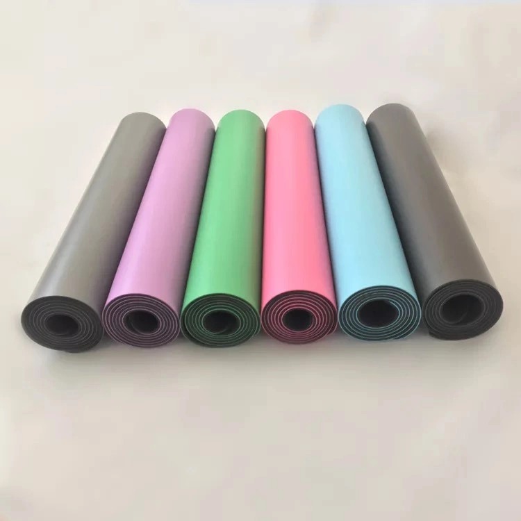 Factory Price Double Colorful PU Wholesale Yoga Mats TPE Rubber Yoga Mat