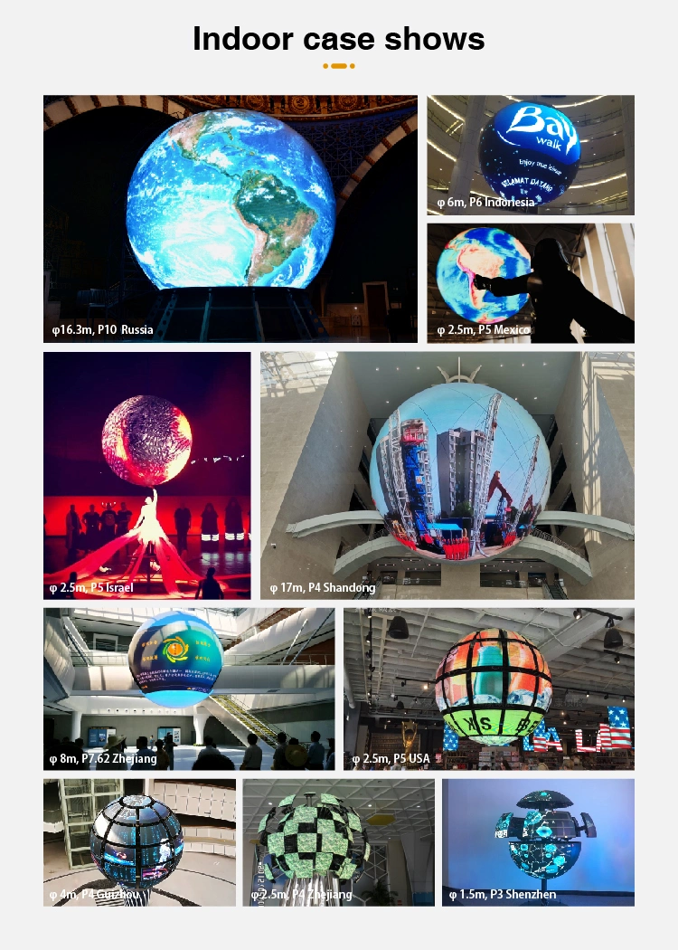 Lantern Ball Transparent Screen P1.8 P2 P2.5 P3 P4 Diameter 1m Indoor P2.5 Sphere LED Video Wall