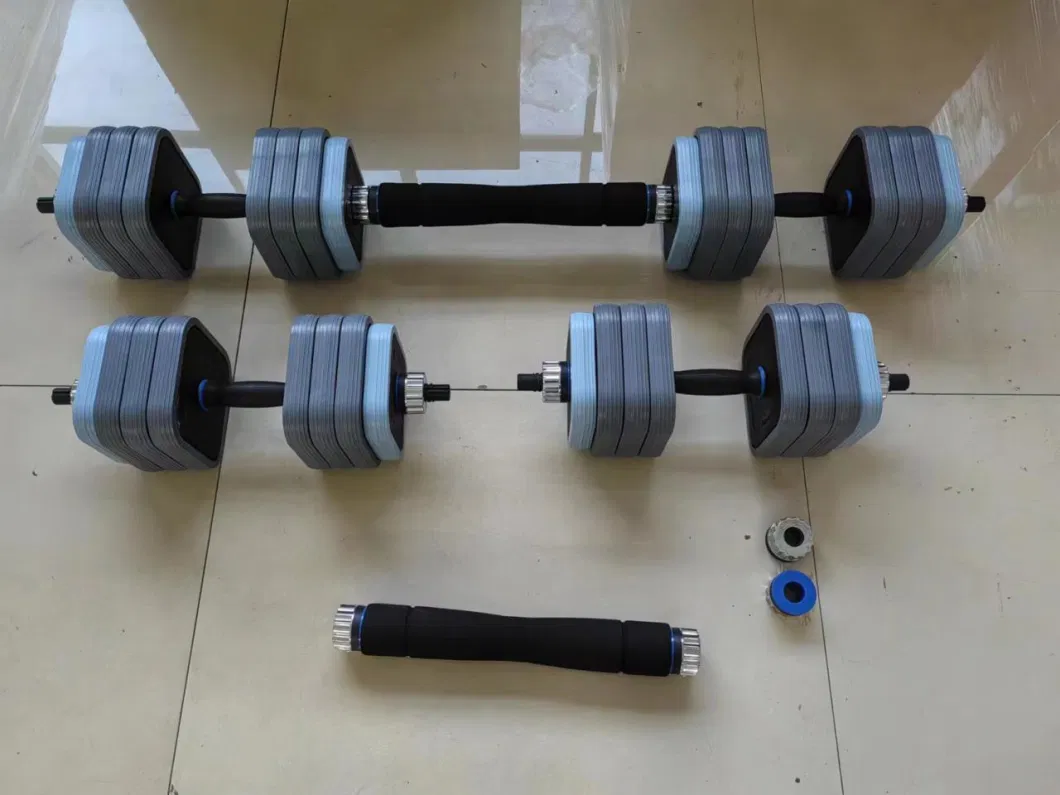 2 in 1 Multifunctional Home Gym Barbell 30kg Adjustable Dumbbell Set