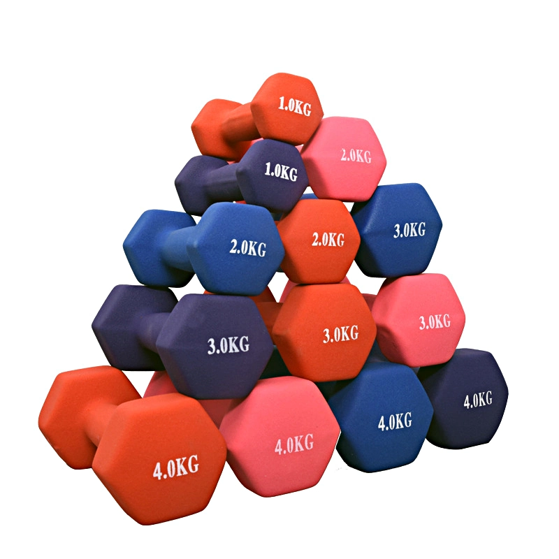 Colorful Dumbbells 1-5kg Fashion Hand Weight Gym Plastic Dumbbells Set for Women