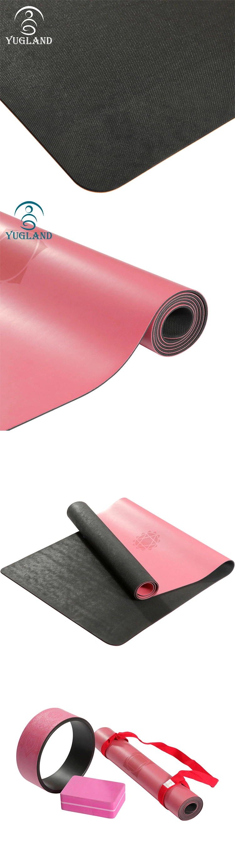 PU Rubber Yoga Mat Customized Service Non Slip Performance Yoga Mat