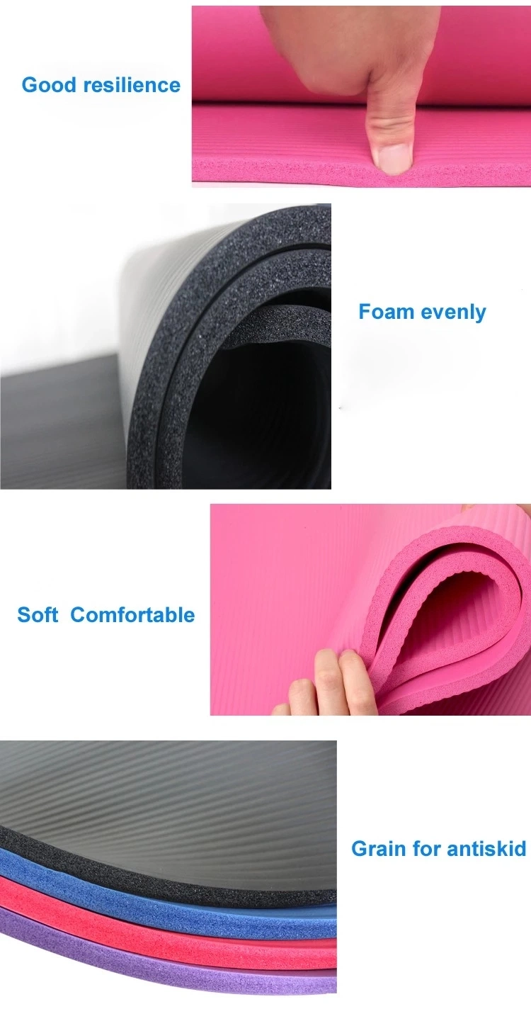 NBR Professional Fitness Sports Yoga Exercise Mat 10mm Thick