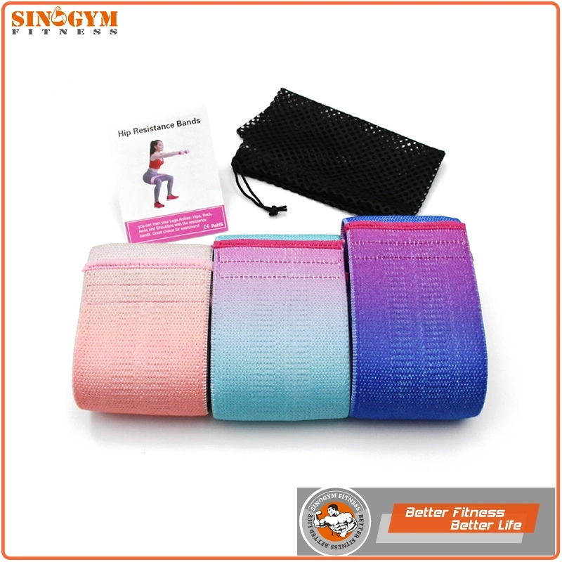 Gradient Fabric Latex Hip Resistance Loop Exercise Bands