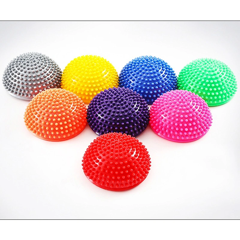 Massage Ball Balancing Pods Polygonal Design Half Round Yoga Balance Massager Ball for Children and Adults Fitness Exercise Gym Pods Esg13024