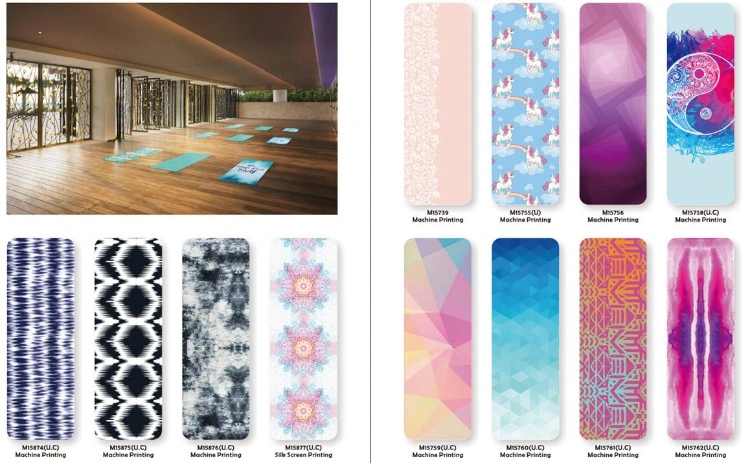 Cheap Price Custom Logo Silk Digital-Printed PVC Material Non Slip Yoga Mat for Women