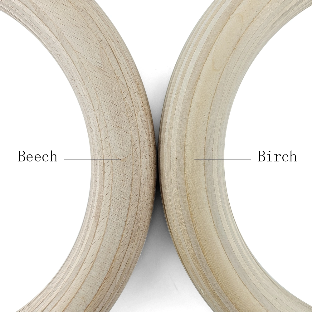 Quality Birch Wooden Wood Gym Ring Gymnastic Rings