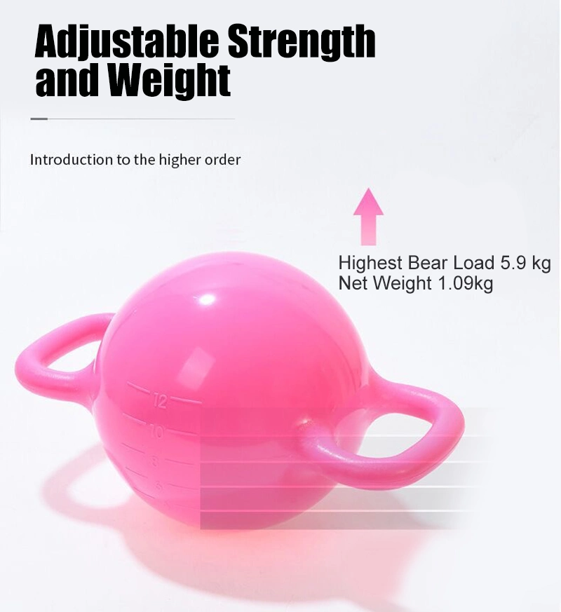 Bell Ball Fitness Equipment Adjustable Dumbbell Injection Kettle Kettlebell Water-Filled Injection Pot Massage Fitness Bell Wome