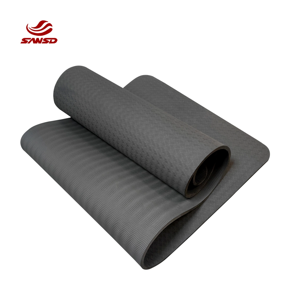 2023 New Arrival Black Yoga Mat 1/2 Inch Thick 10mm Personalizable