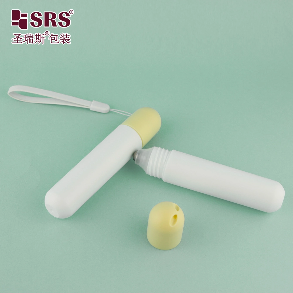 Frosted Antiperspirant Roll-On Bottle PP Plastic Deodorant Roller Bottle 25ml Cylinder Perfume Packaging With Hanging Rope