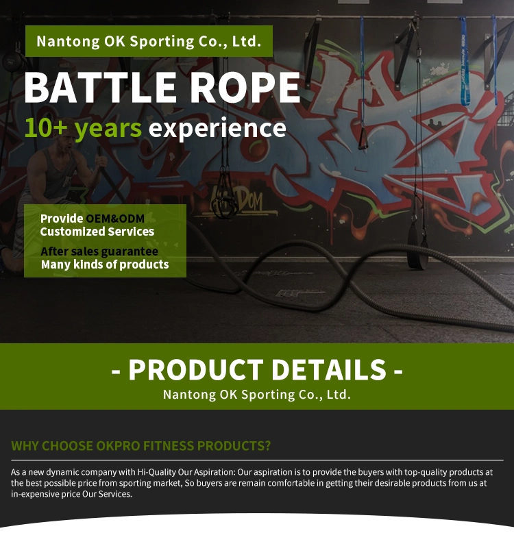 Okpro Conditioning Ropes Fitness Gym Power Training Battle Ropes