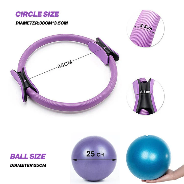 5PCS Yoga Circle Elastic Band Yoga Ring Pilates Ball Yoga Strap Set
