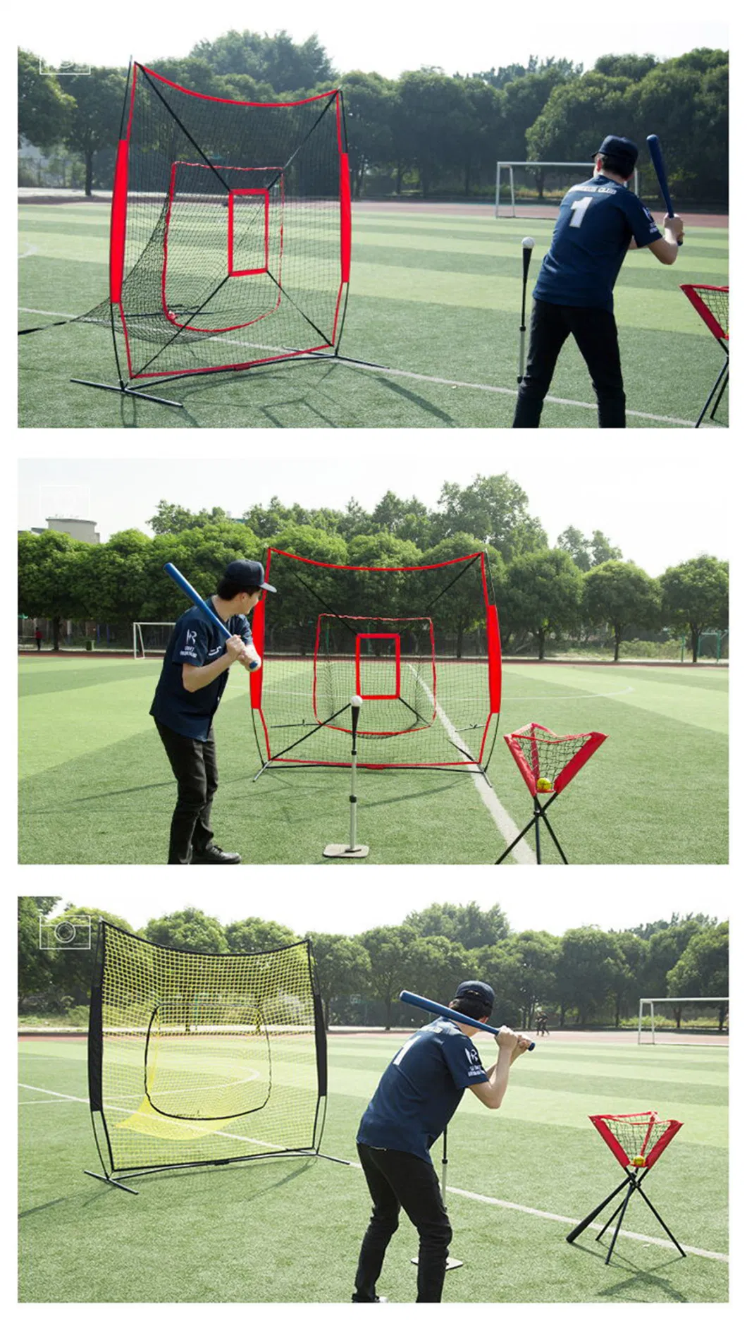 Portable Outdoor Softball Nets Baseball Bating Training Net Baseball Exercise Sport Accessory