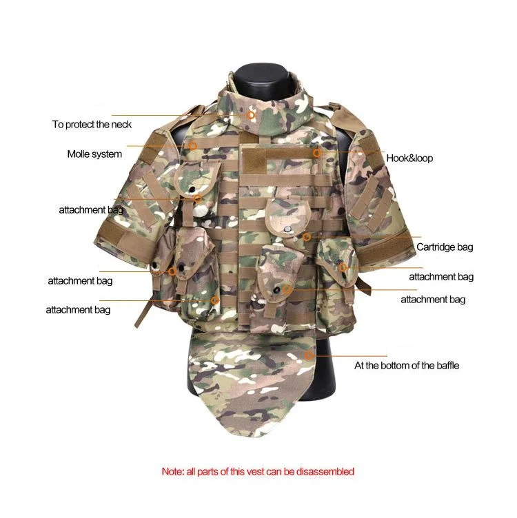 Tactical Assault Vest Camouflage Outdoor Molle Full Body Safety Protective Tactical Vest