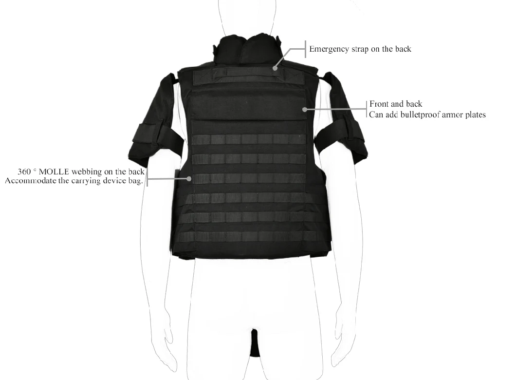 Modular Full Body Protective Bulletproof Clothing for Military and Police Operations Nij Iiia Bulletproof Vest