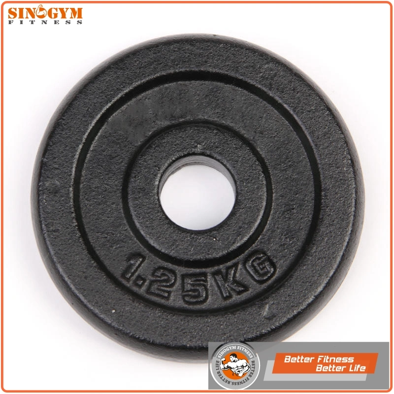 Black Paint or Hammertone Case Iron Dumbbell Weight Plate