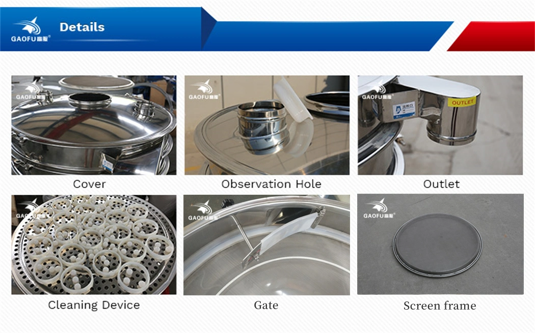 Gaofu Food and Medicine Screening Equipment Granular Powder Rotary Vibrating Screen