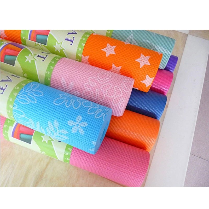 Factory Price Non Slip Printed Thick Yoga Mat for Gym Exercise PVC Fitness Mat