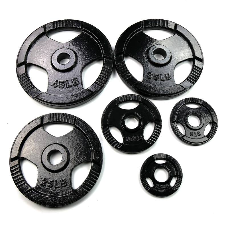 Tri Grips Black Paint Weight Plate