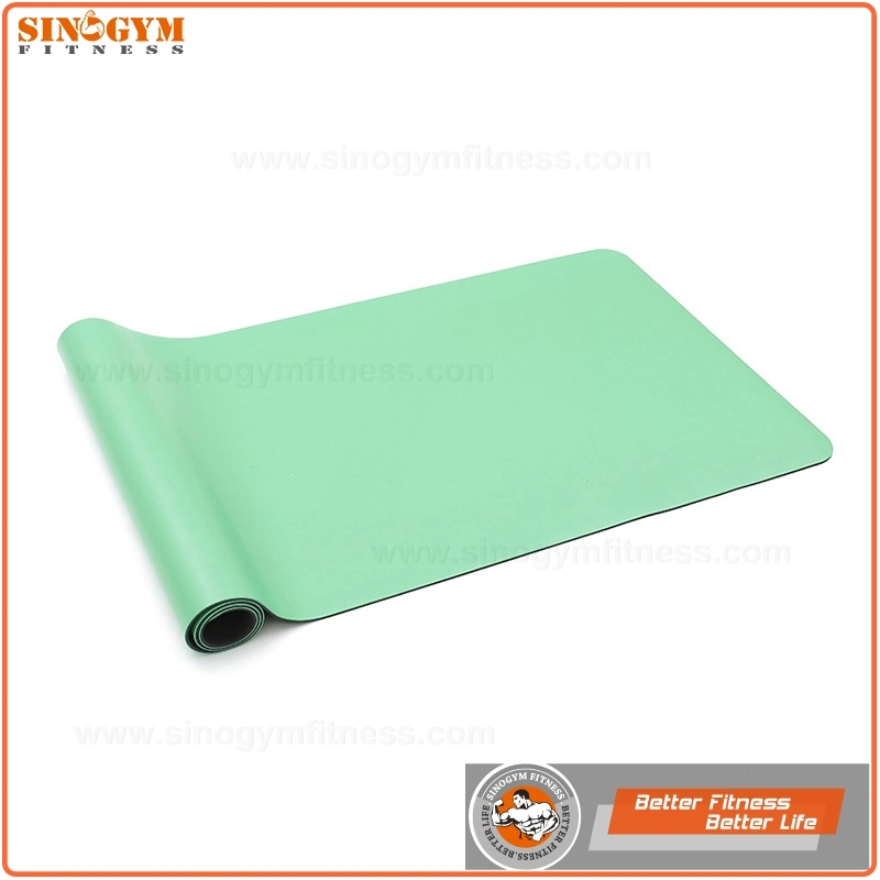 Eco-Friendly Single Color PU Natural Tree Rubber Yoga Pilates Exercise Fitness Mat