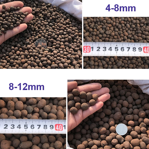 Hydroponic Light Weight Clay Grow Media Expanded Clay Pebbles Leca Ball