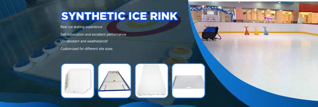 Skateable Synthetic Ice Rink Hockey Skating Rink Durable Artificial Ice Rink