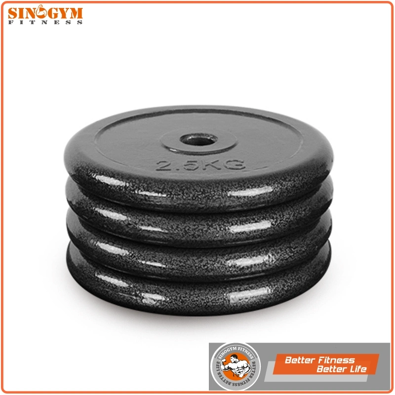 Black Paint or Hammertone Case Iron Dumbbell Weight Plate