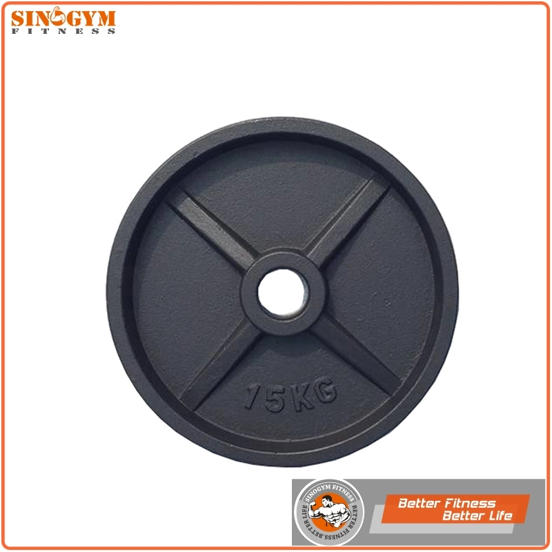 Black Paint or Grey Hammertone Cast Iron Barbell Weight Plate