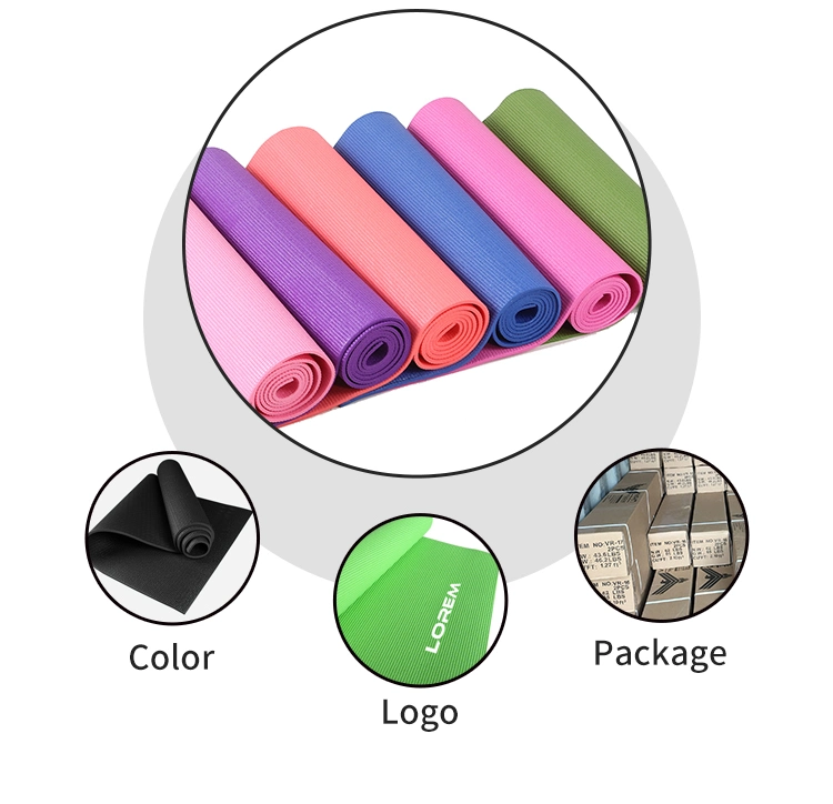 Wholesale Non Slip Custom Logo PVC Printed Yoga Mats