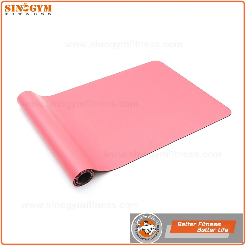 Eco-Friendly Single Color PU Natural Tree Rubber Yoga Pilates Exercise Fitness Mat