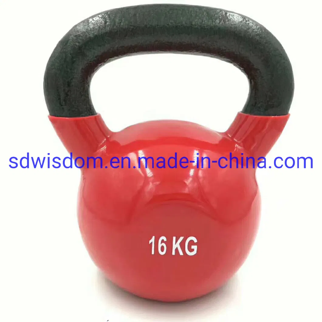 Top Grade Custom Logo Color Weight Competition Steel Kettle Bell Gym Fitness Colorful Vinyl Kettlebell