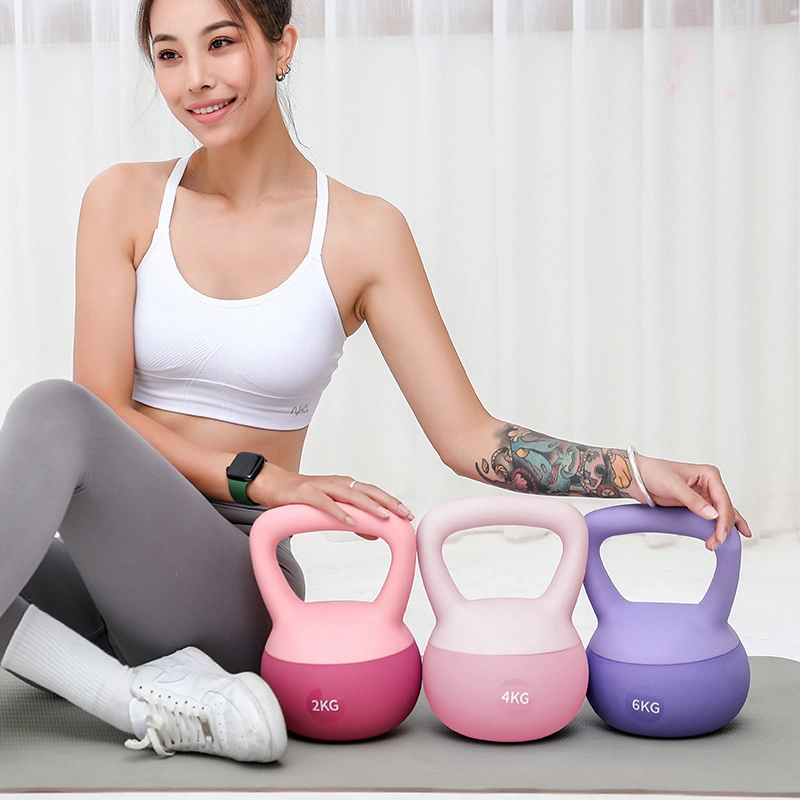 Kettlebell Dumbbell Women&prime;s Fitness Home Slim Arm Hip Exercise Equipment Lifting Kettle Dumbbell Soft Kettle Bell Squat Strength Training