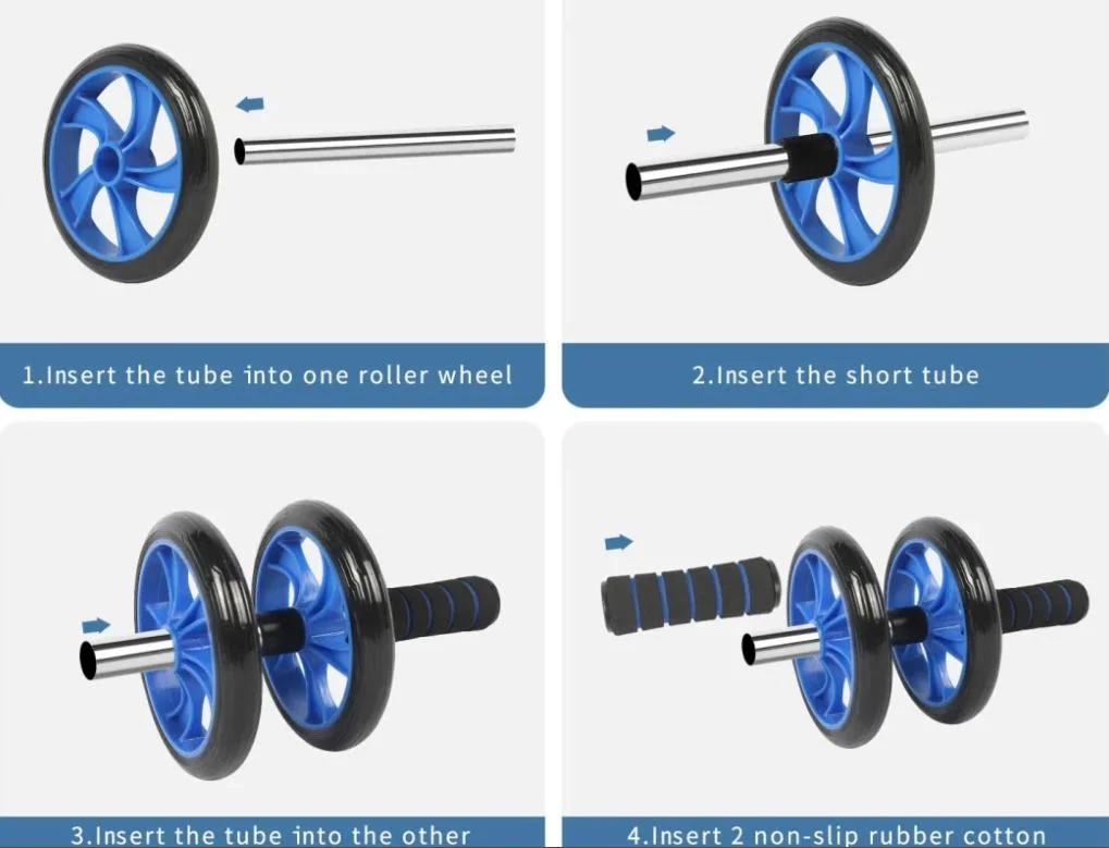 Home Gym Exercise Double Wheel ABS Health Abdominal Round Wheel