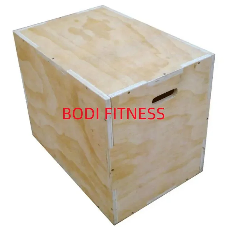 Gym Exercise Fitness Custom Logo Wooden Jump Plyometric Agility Stackable Wood Jumping Plyo Boxes 3-in-1 Wooden Plyo Box
