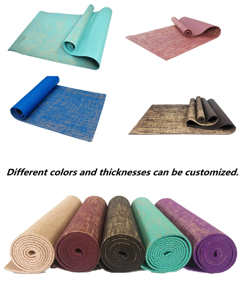 Non-Slip Anti-Skid Yoga Eco Friendly TPE PVC PU NBR Suede Cork Natural Rubber Jute Gym Exercise Custom Printed Yoga Mat for Women