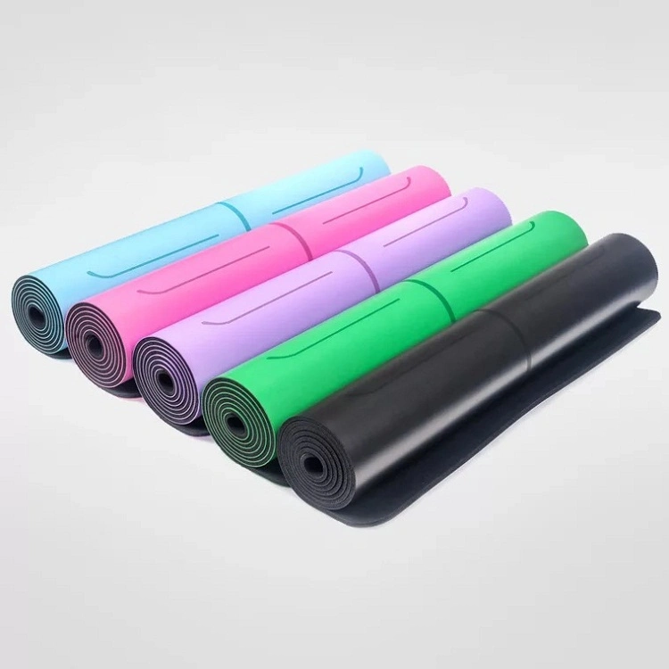 Factory Price Double Colorful PU Wholesale Yoga Mats TPE Rubber Yoga Mat