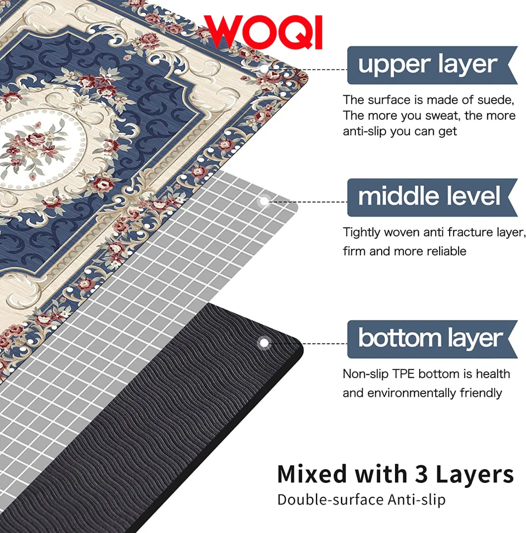 Woqi Anti Slip 10mm Ultra Thick Exercise and Fitness Pilates Yoga Mat