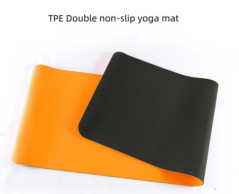 Colorful Double-Sided TPE Yoga Mat (4-10mm Thick)