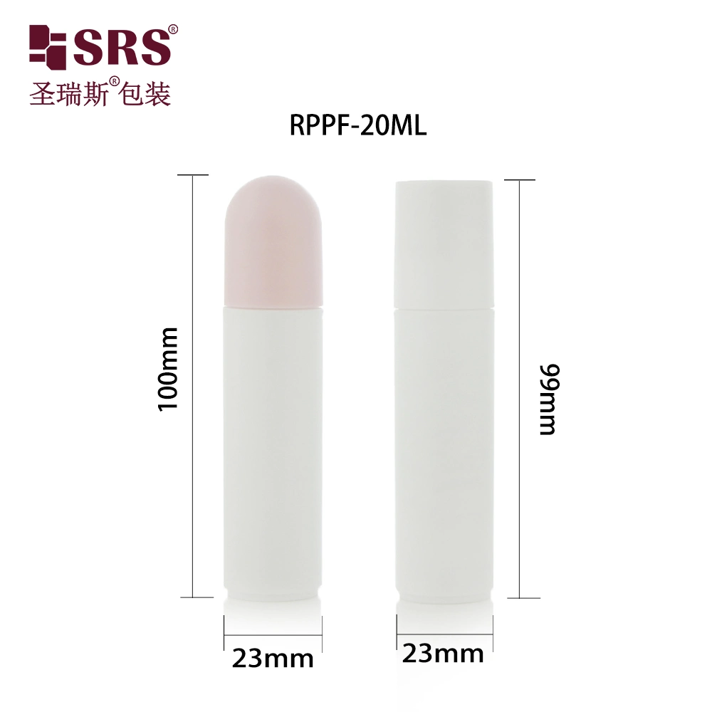 Frosted Antiperspirant Roll-On Bottle PP Plastic Deodorant Roller Bottle 25ml Cylinder Perfume Packaging With Hanging Rope