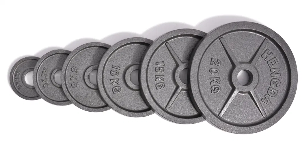 1 Inch Black Rubber Disc Weight Plate for Dumbbell