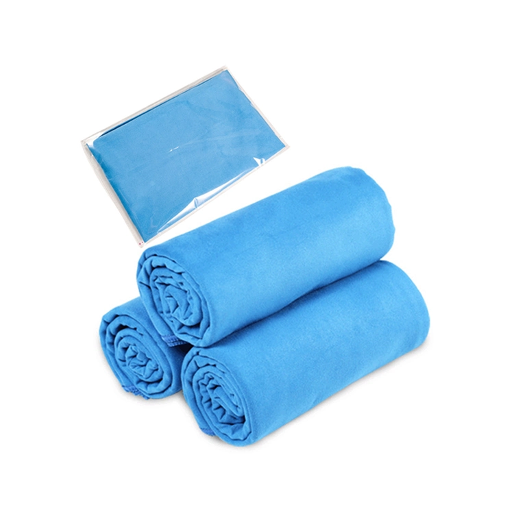 Factory Price Fast Drying Travel Yoga Gym Microfiber Towels with Loop Hanger, Bespoke Brand Logo Sand Free Beach Fitness Bath Wrap Towel with Mesh Bag Packing