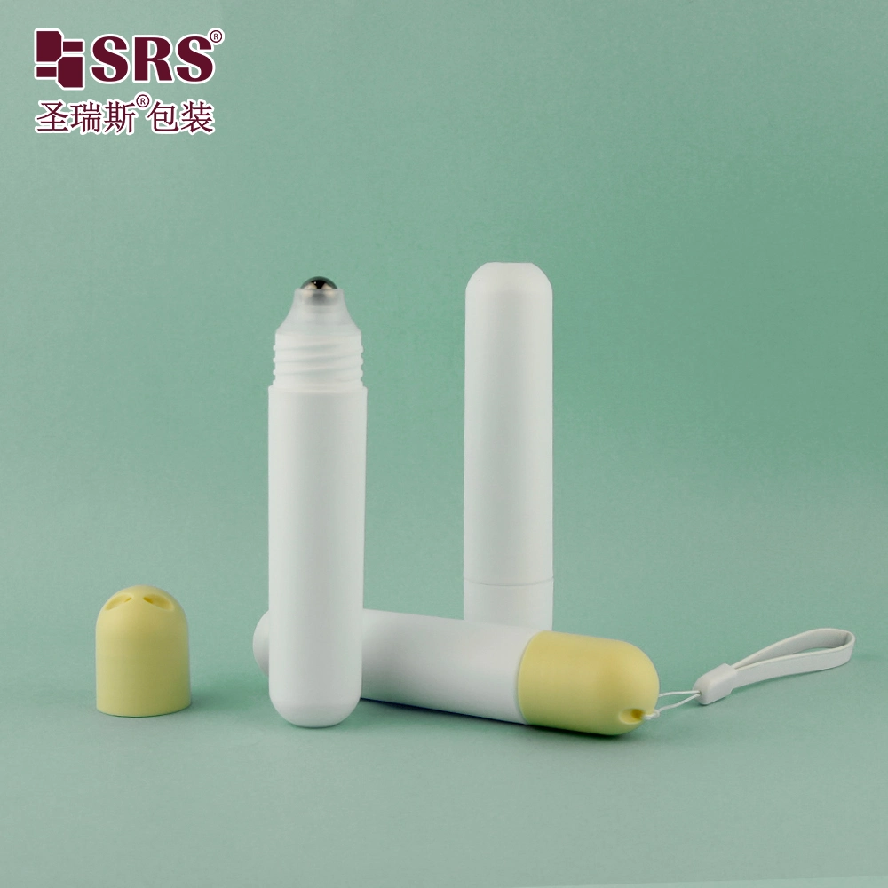 Frosted Antiperspirant Roll-On Bottle PP Plastic Deodorant Roller Bottle 25ml Cylinder Perfume Packaging With Hanging Rope