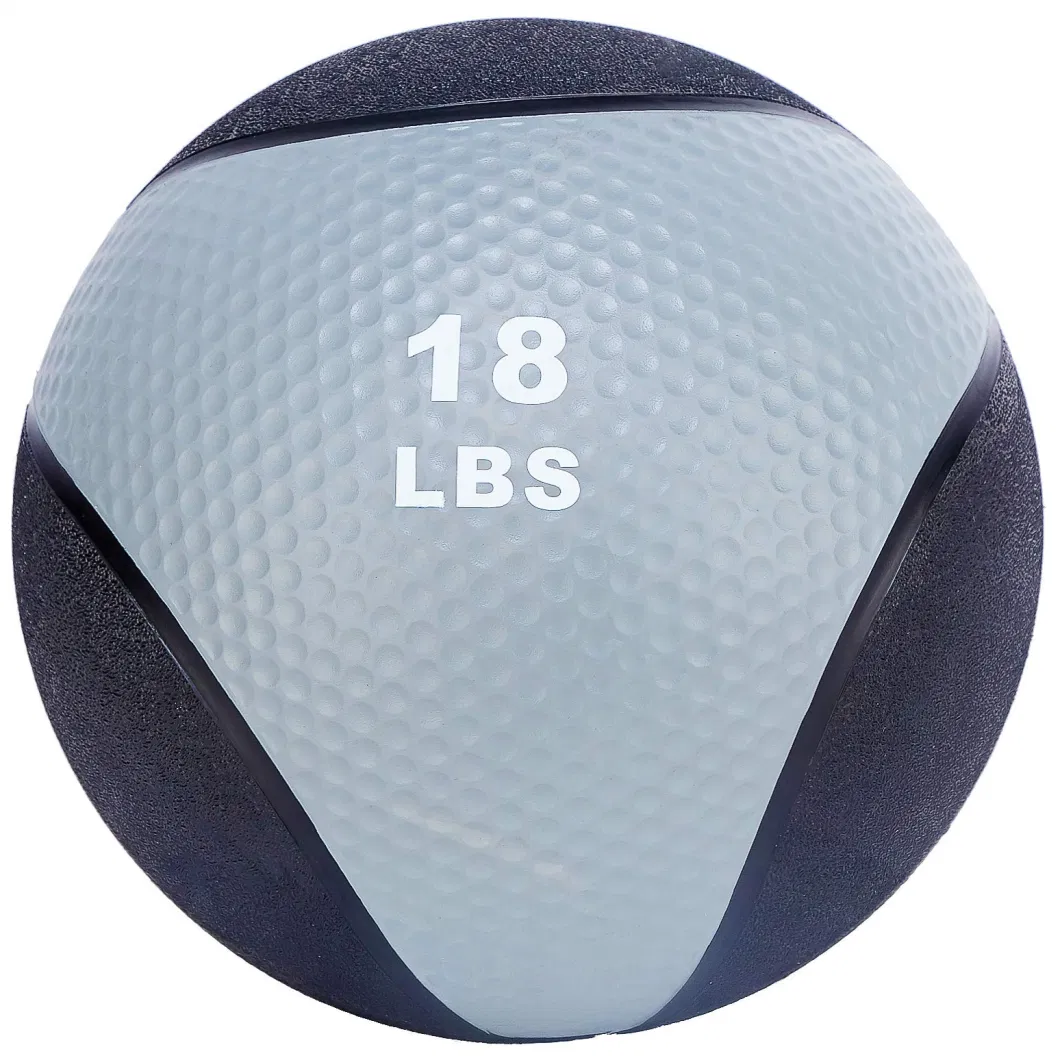 Wholesale High Quality Dual Color Fitness Equipment Customized Durable Rubber Medicine Ball Exercise Weight Ball Weighted Exercise Ball
